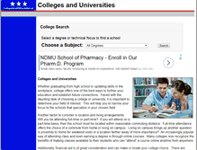 Tablet Screenshot of collegesanduniversities.us